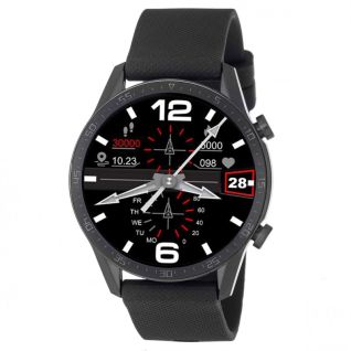 3GUYS SMARTWATCH Bluetooth call & Φακός - ανδρικό smartwatch με μαύρο λουράκι σιλικόνης 3GW1093