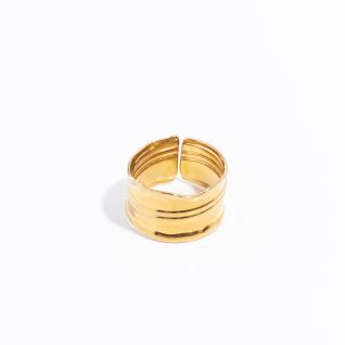 γυναικείο ανοιγόμενο δαχτυλίδι από επιχρυσωμένο ατσάλι