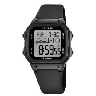 Calypso Digital - ψηφιακό ρολόϊ με μαύρο καουτσούκ λουράκι K5812/2