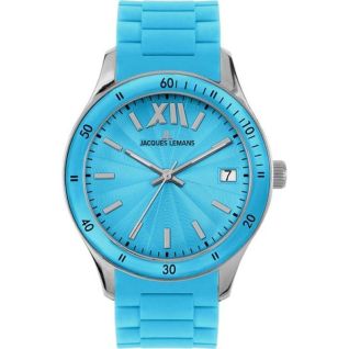 JACQUES LEMANS ROME SPORTS - γυναικείο ρολόϊ με μπλε λουράκι σιλικόνης 1-1622L