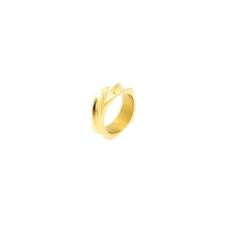 PUPPIS ΔΑΧΤΥΛΙΔΙ ΧΡΥΣΟ - γυναικείο δαχτυλίδι από επιχρυσωμένο ατσάλι Νο 60 PUR00731G