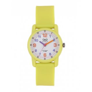Q&Q - παιδικό ρολόϊ με κίτρινο καουτσούκ λουράκι  VQ34J061Y