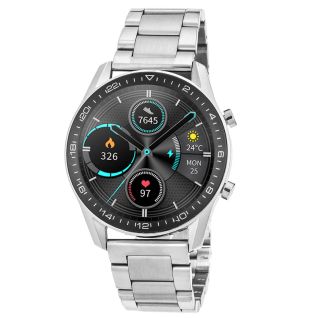 3GUYS SMARTWATCH Bluetooth & Φακός - ανδρικό smartwatch με ατσάλινο μπρασελέ 3GW2593
