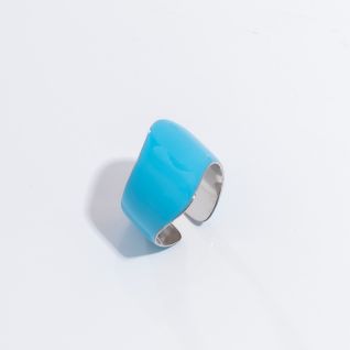 Blue Wave- γυναικείο ανοιγόμενο δαχτυλίδι σε μπλε χρώμα D20