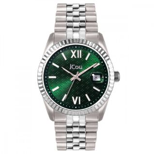JCou QUEEN'S II Πράσινο - γυναικείο ρολόϊ με ατσάλινο μπρασελέ JU19038-3