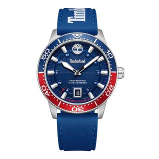 TIMBERLAND LONGMEADOW - αντρικό ρολόι με Μπλε καντράν και μπλε καουτσούκ λουράκι TDWGN0041601
