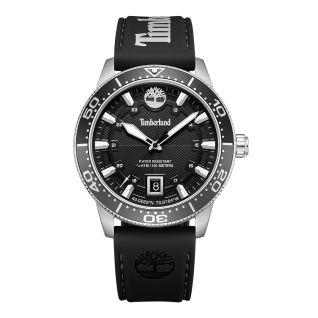 TIMBERLAND LONGMEADOW - αντρικό ρολόι με μαύρο καουτσούκ λουράκι TDWGN0041602