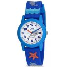 Q&Q - παιδικό ρολόϊ Θάλασσα με μπλε καουτσούκ λουράκι VR99J009Y