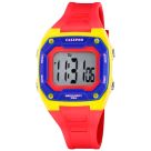 CALYPSO KIDS - ψηφιακό παιδικό ρολόϊ με κόκκινο καουτσούκ λουράκι 5813/3