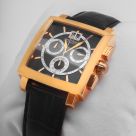 SAINT HONORÉ ORSAY - ανδρικό ρολόϊ χρονογράφος με μαύρο δερμάτινο λουράκι 898027 8 NIAR
