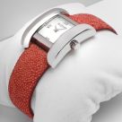 SAINT HONORÉ - γυναικείο ρολόϊ με κόκκινο δερμάτινο λουράκι από σαλάχι 821320 2ARA